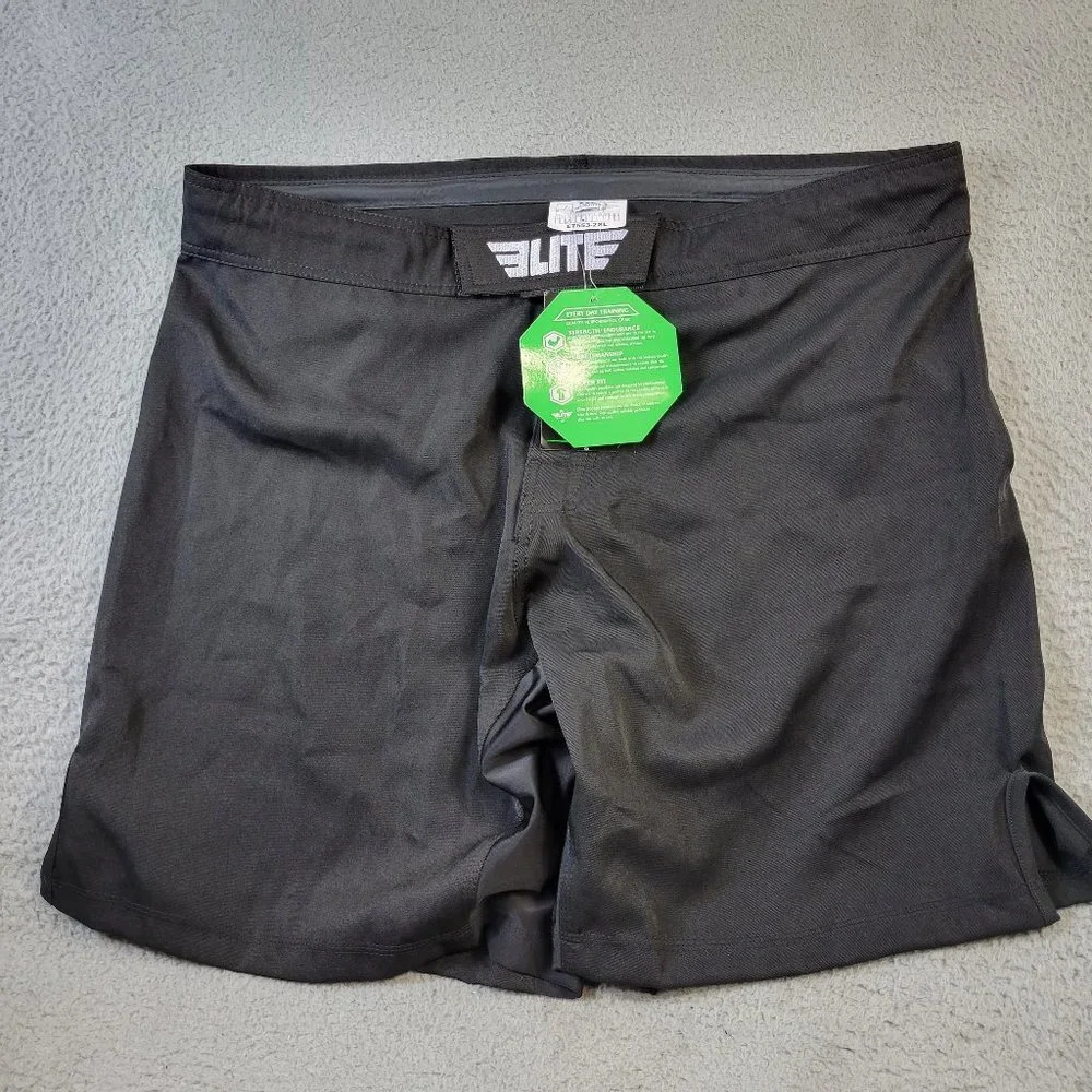 Elite‎ Sports Training Shorts Men's Size XXL Kickboxing Boxing Black New NWT